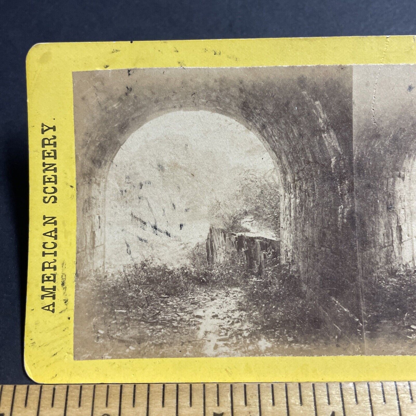 Antique 1870s Passaic Falls New Jersey Stereoview Photo Card P5016