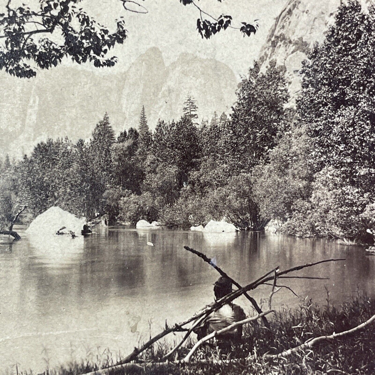 Glories Of Yo-Semite Stereoview Merced River E&HT Anthony Antique c1870 X3707