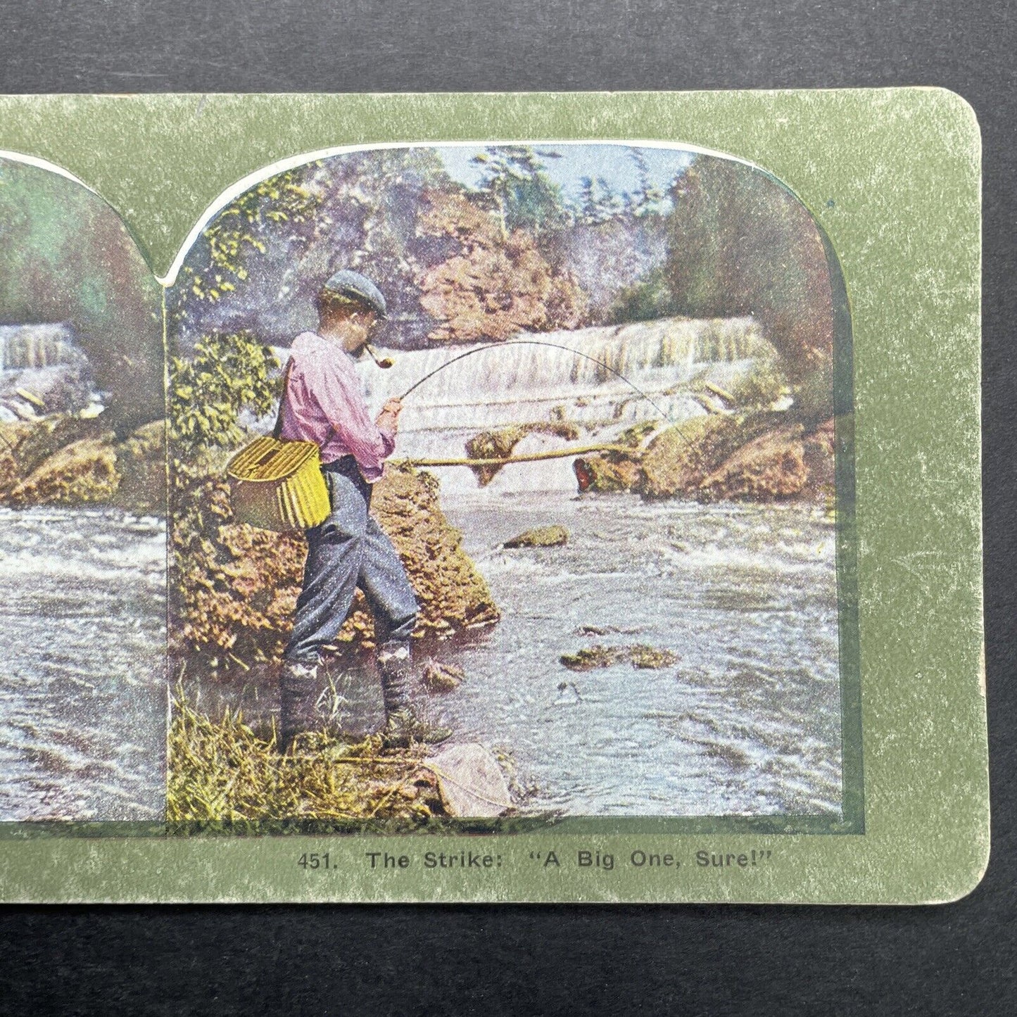 Antique 1904 Fishing In Washington State Stereoview Photo Card P580-077