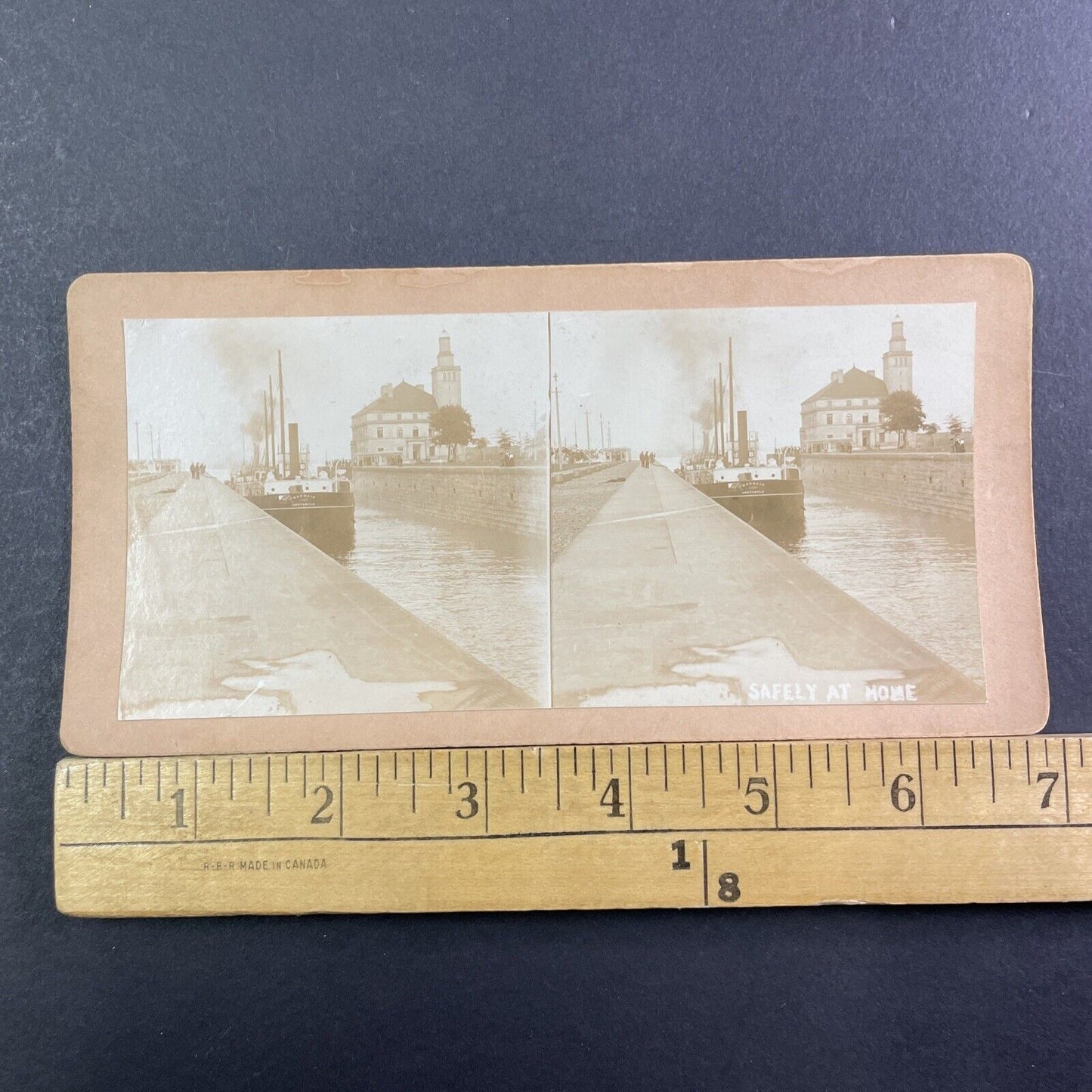 Marsala Ashtabula Ship Soo Locks Stereoview Sault Ste Marie Antique c1906 X1920