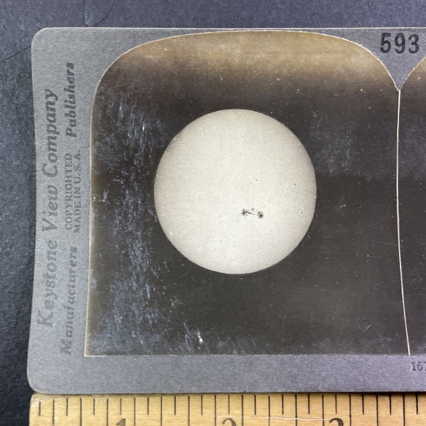 First Close-Up Photo of the Sun Stereoview E.E. Barnard Antique c1898 X3809