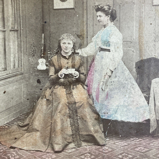 Antique 1860s Louisa Stammers Camberwell London UK Stereoview Photo Card P4621