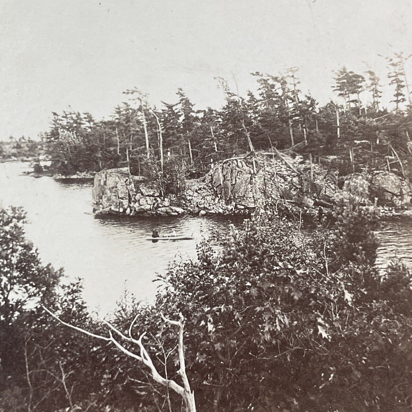 Go Home Bay Ontario Georgian Bay Muskoka Stereoview Antique c1899 Y483