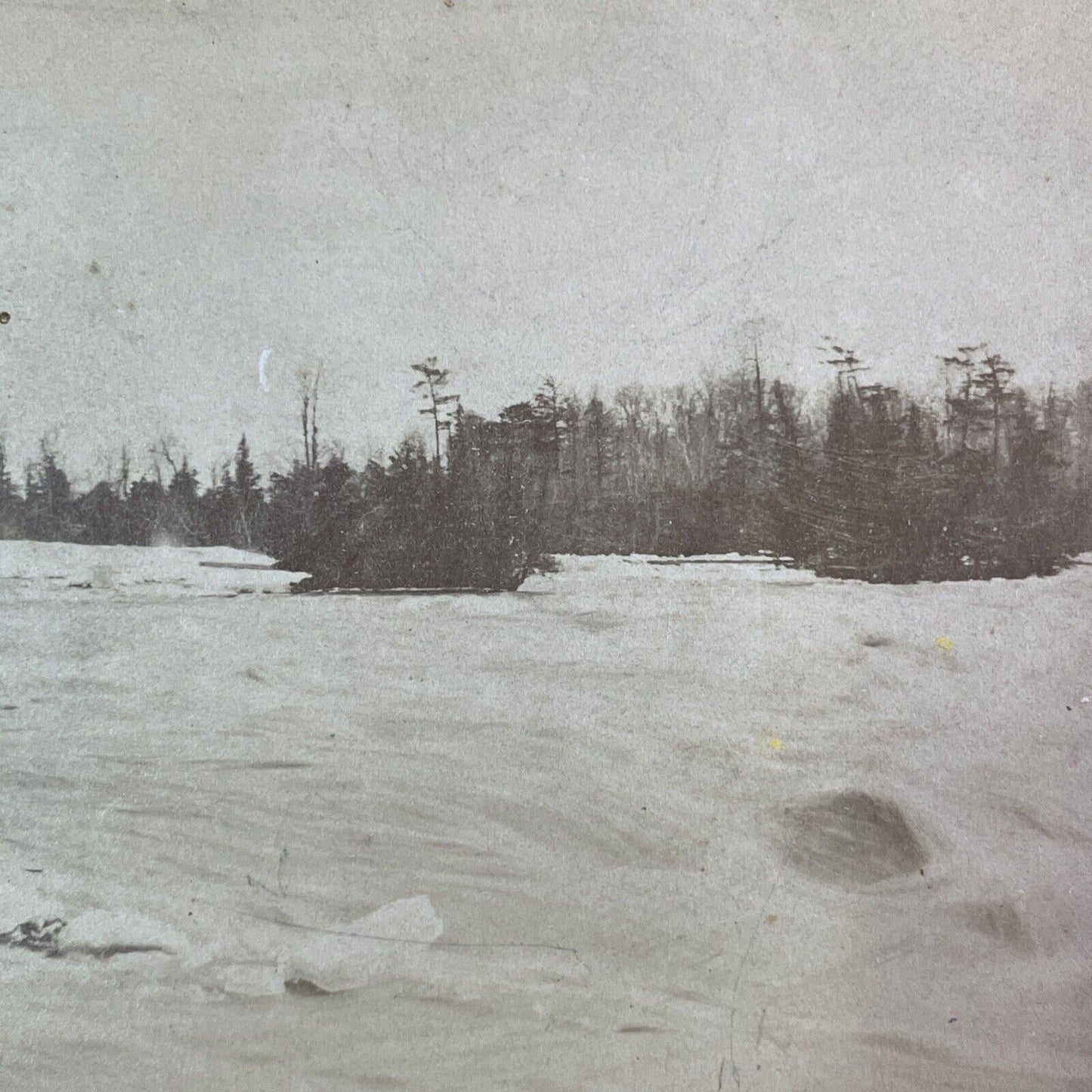 Niagara Falls Sister Islands Rapids Stereoview Leander Baker c1870s Y2520