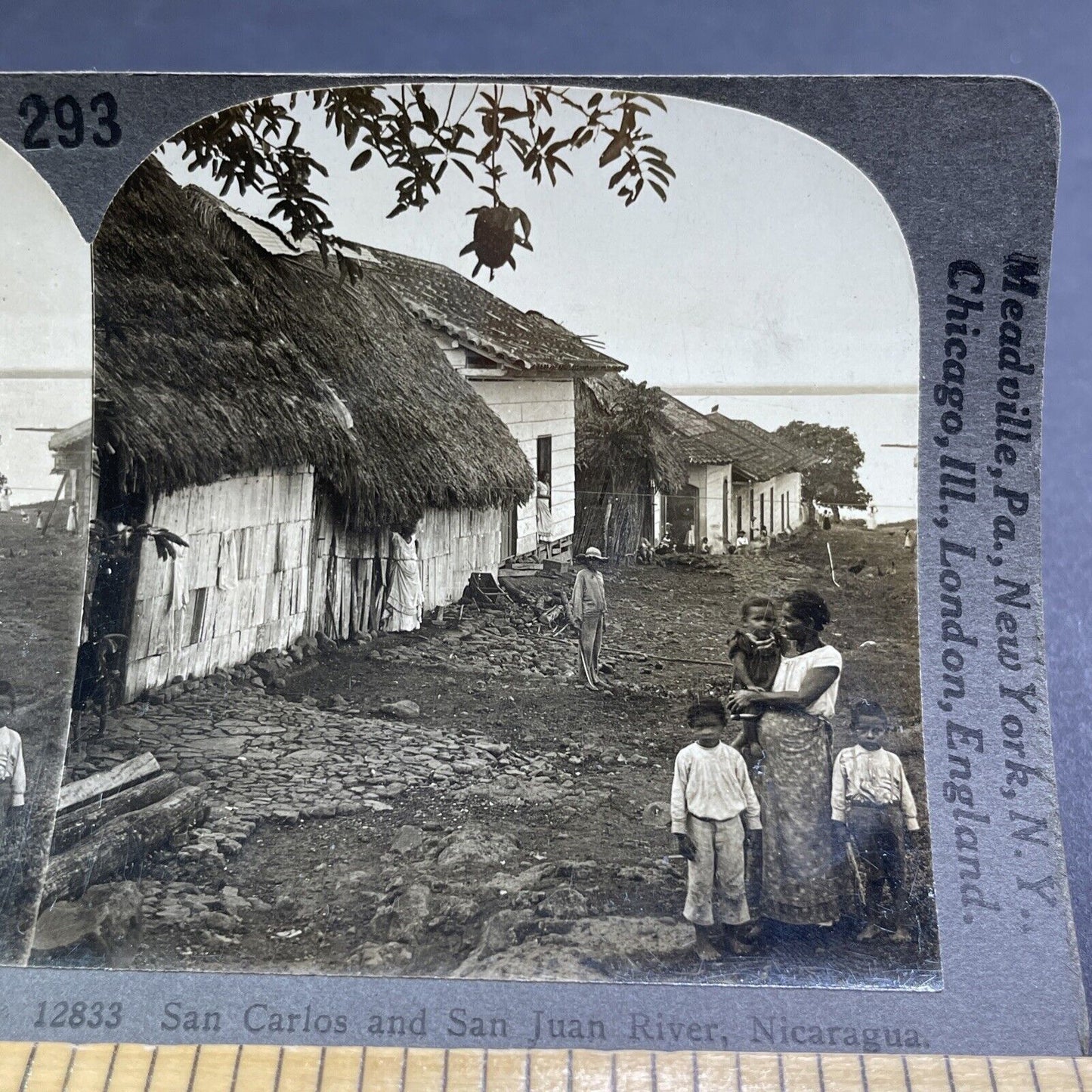 Antique 1919 City Of San Carlos Nicaragua Stereoview Photo Card P1939