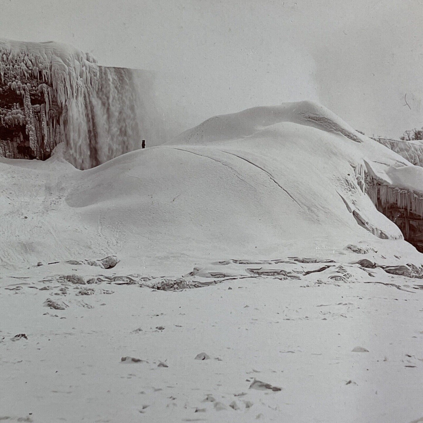 Niagara Falls Great Ice Bridge Stereoview George and Rawlings c1901 Y1453