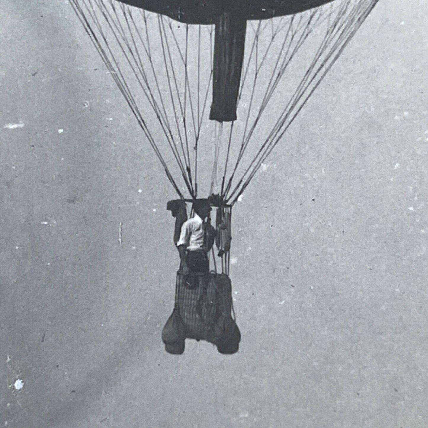 Antique 1904 George Tomlinson Balloon Flight Stereoview Photo Card P981