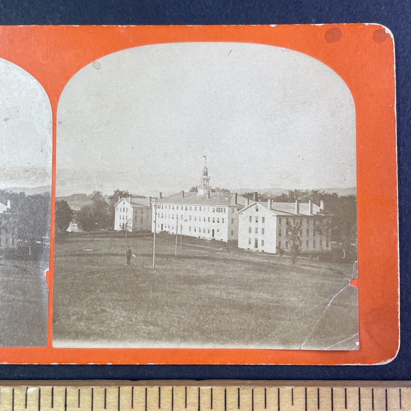 Dartmouth Hall College Hanover New Hampshire Stereoview Antique c1873 Y2505