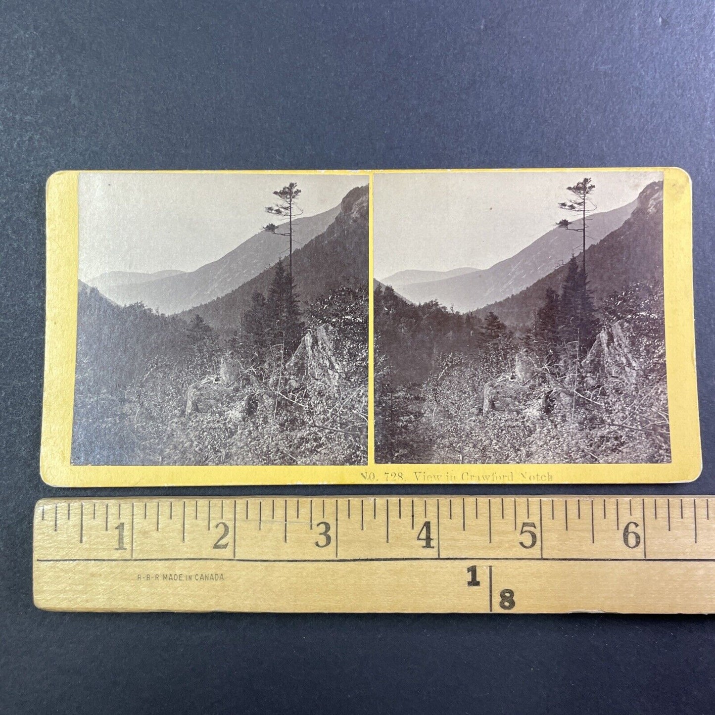 Crawford Notch New Hampshire Stereoview B.W. Kilburn Antique c1870s Y860