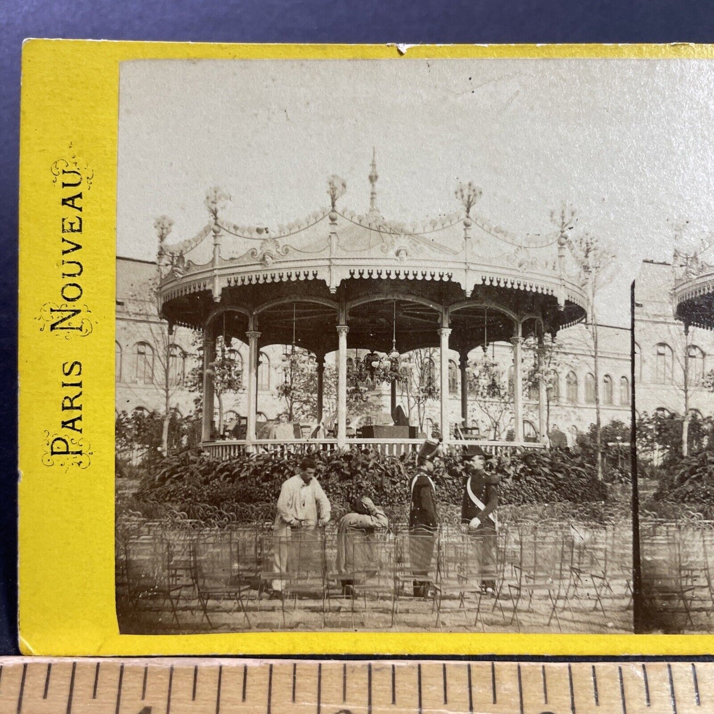 Antique 1870s Musard Memorial Concert Paris France Stereoview Photo Card P4035