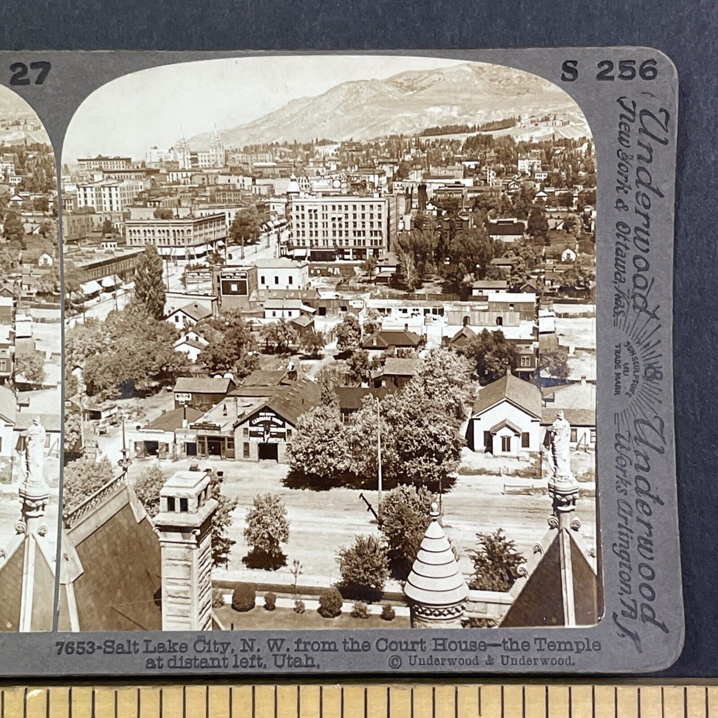 Salt Lake City Utah Panorama View Stereoview Antique c1899 Y1126