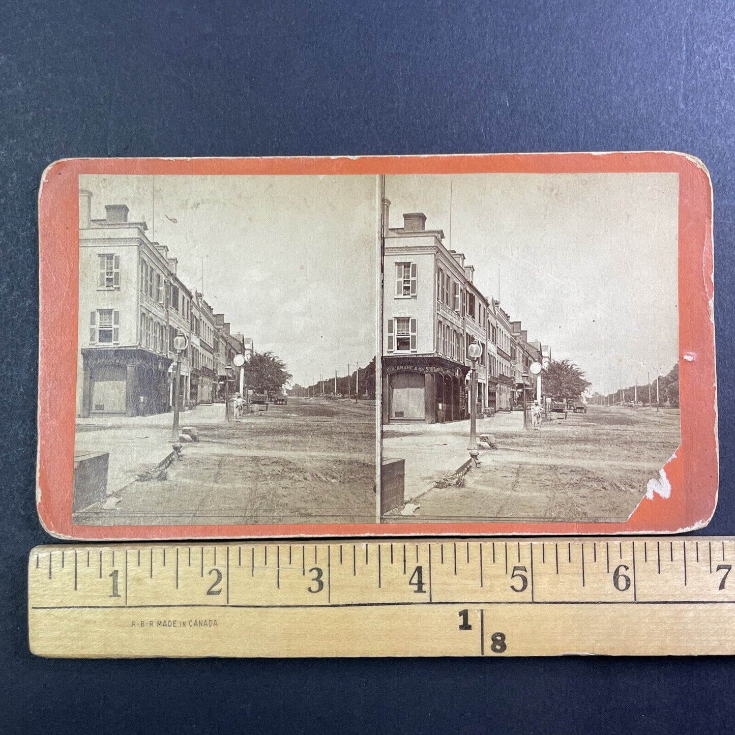 Broad Street Augusta Georgia Stereoview John Usher Antique c1875 Y423