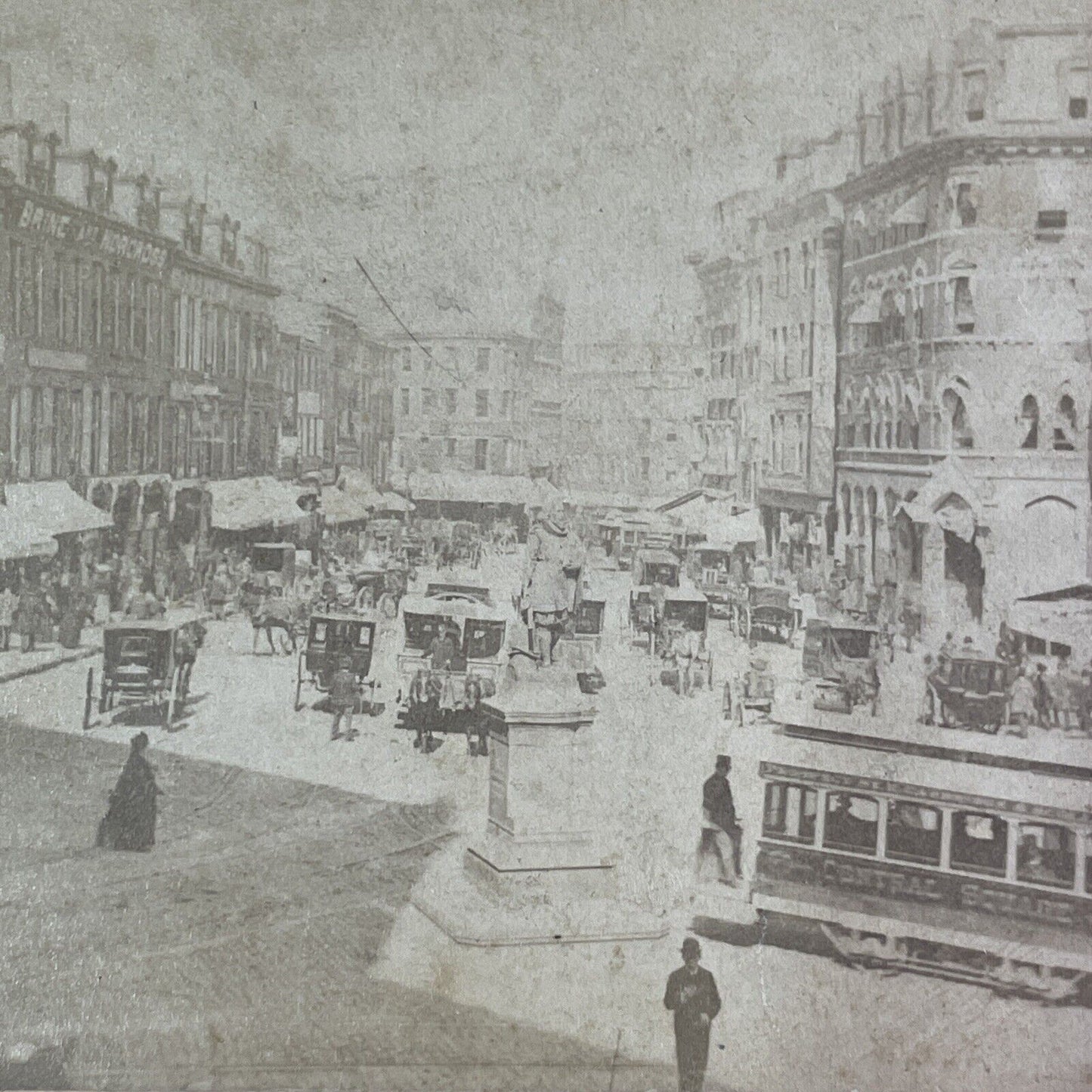 Government Center Boston Massachusetts Stereoview Antique c1890 Y430