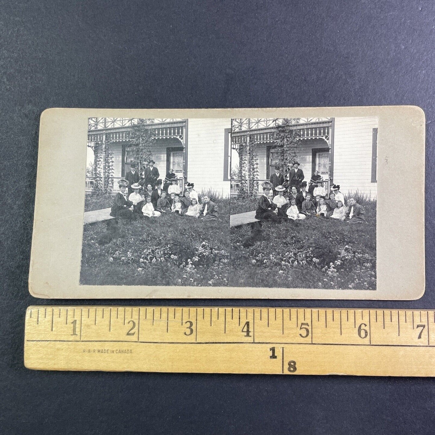 Sir Robert Borden and Lady Borden Stereoview Prime Minister Antique c1908 Y2724