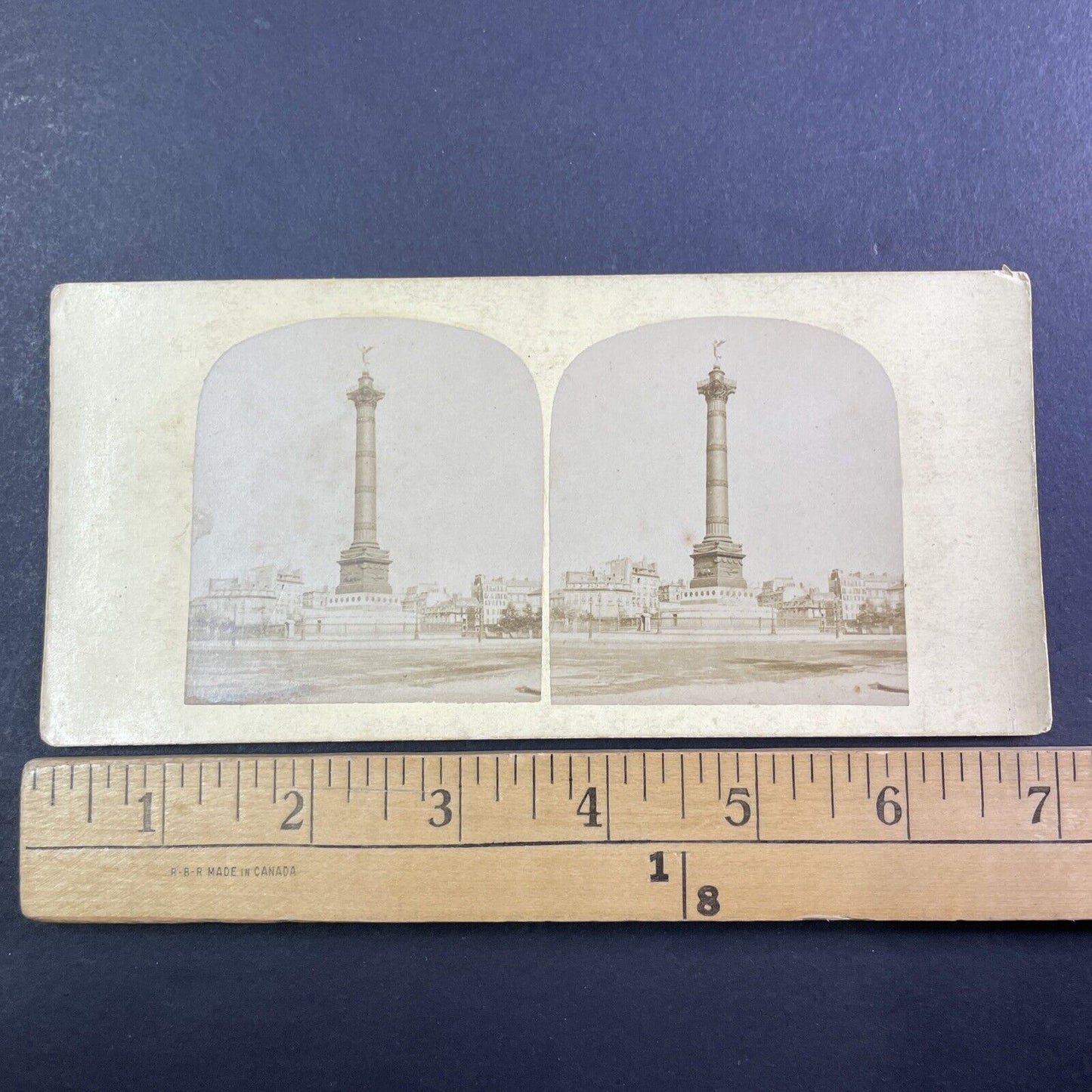 The Place de la Bastille Stereoview Paris France Antique c1870 X3762