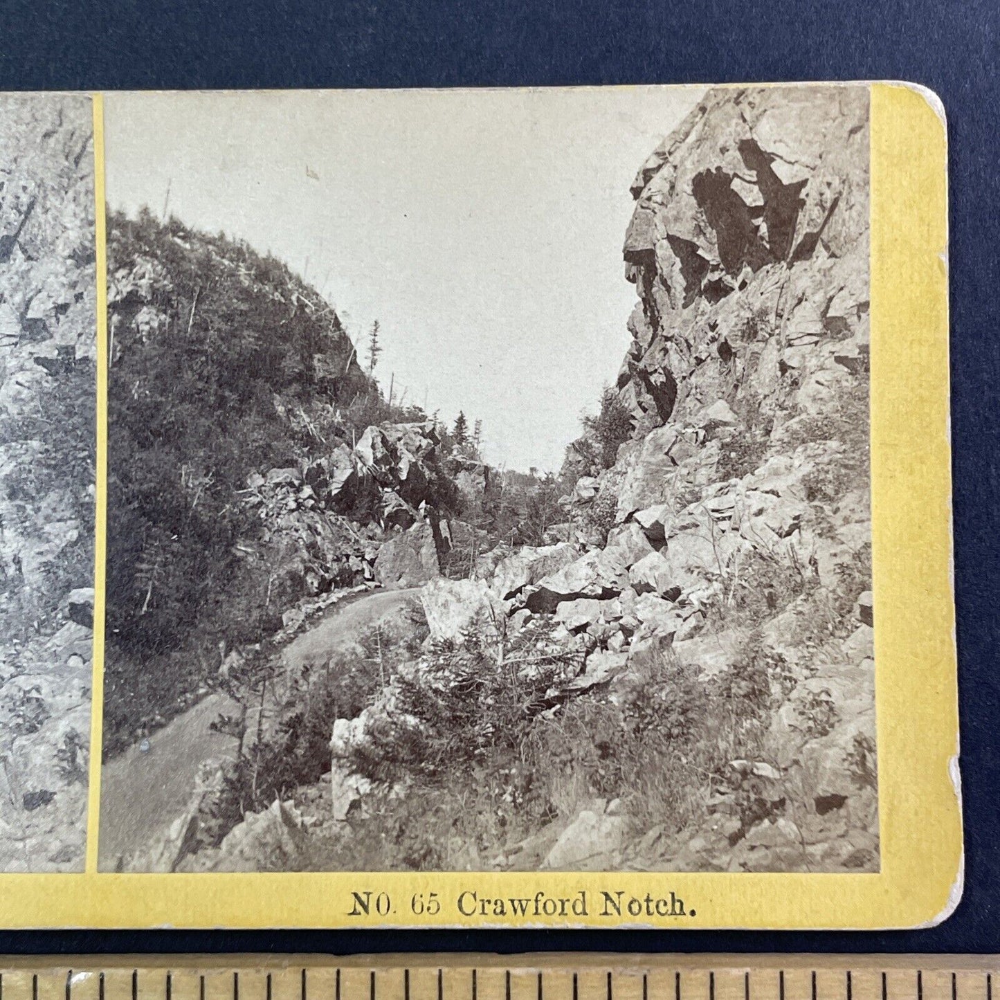 Crawford Notch New Hampshire Stereoview B.W. Kilburn Antique c1870s Y908