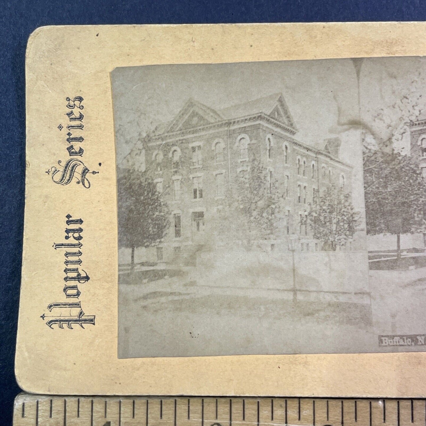 Buffalo General Hospital Stereoview Buffalo New York Antique c1880 X1302