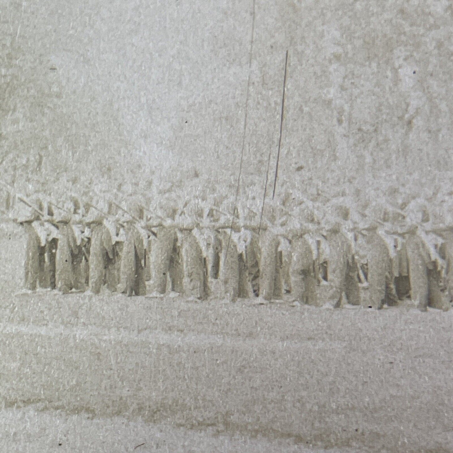 Civil War Union Army Infantry Square Formation Stereoview Antique c1865 X3564