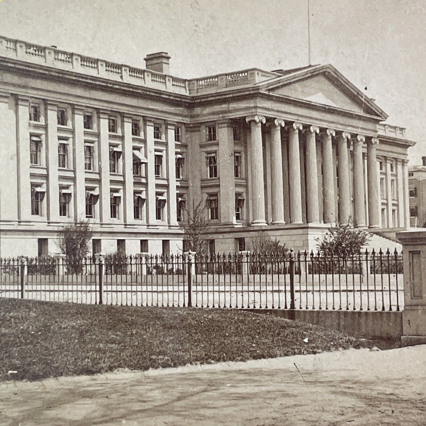 US Treasury Dept Washington DC Stereoview John F. Jarvis Antique c1870s X3580