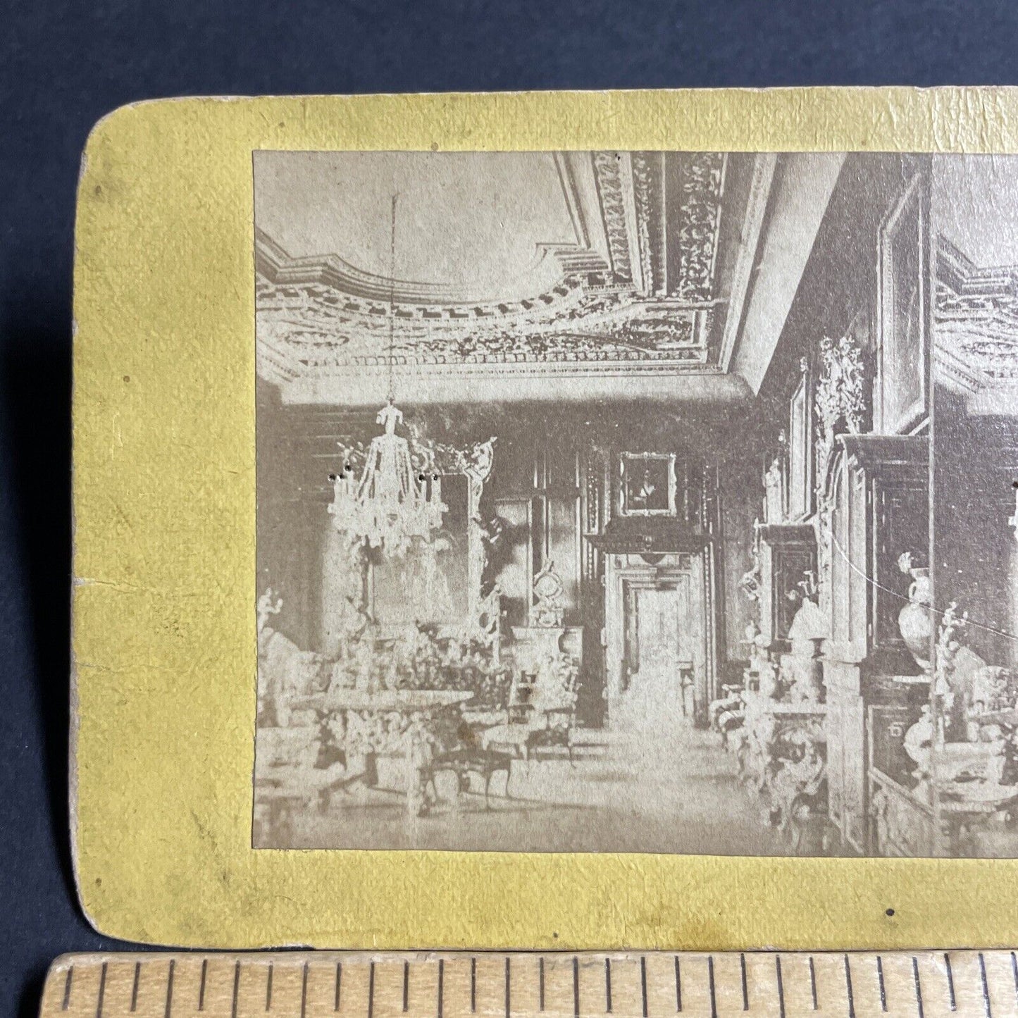 Antique 1870s Warwick Castle Tea Room England UK Stereoview Photo Card P4372