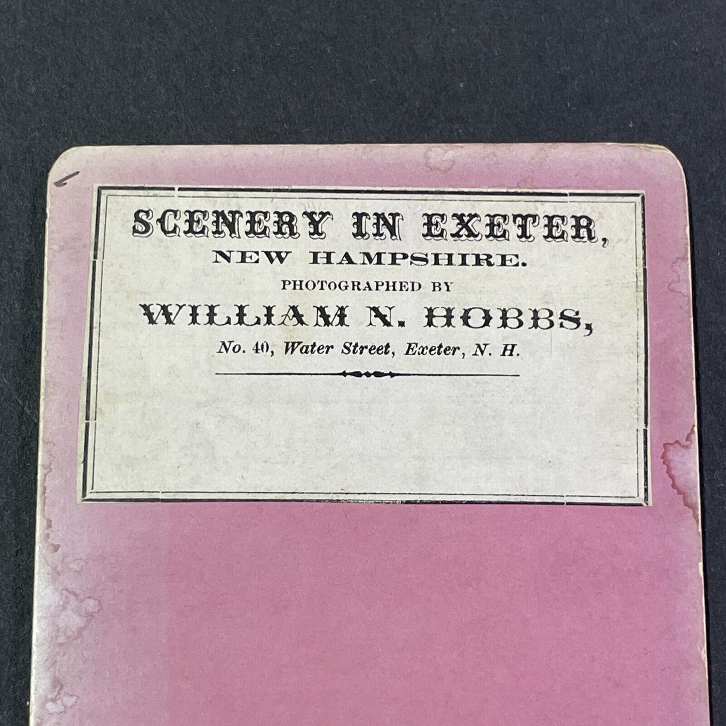 Squamscott River Frozen Exeter NH Stereoview Photo Card Hobbs Antique c1868 X844