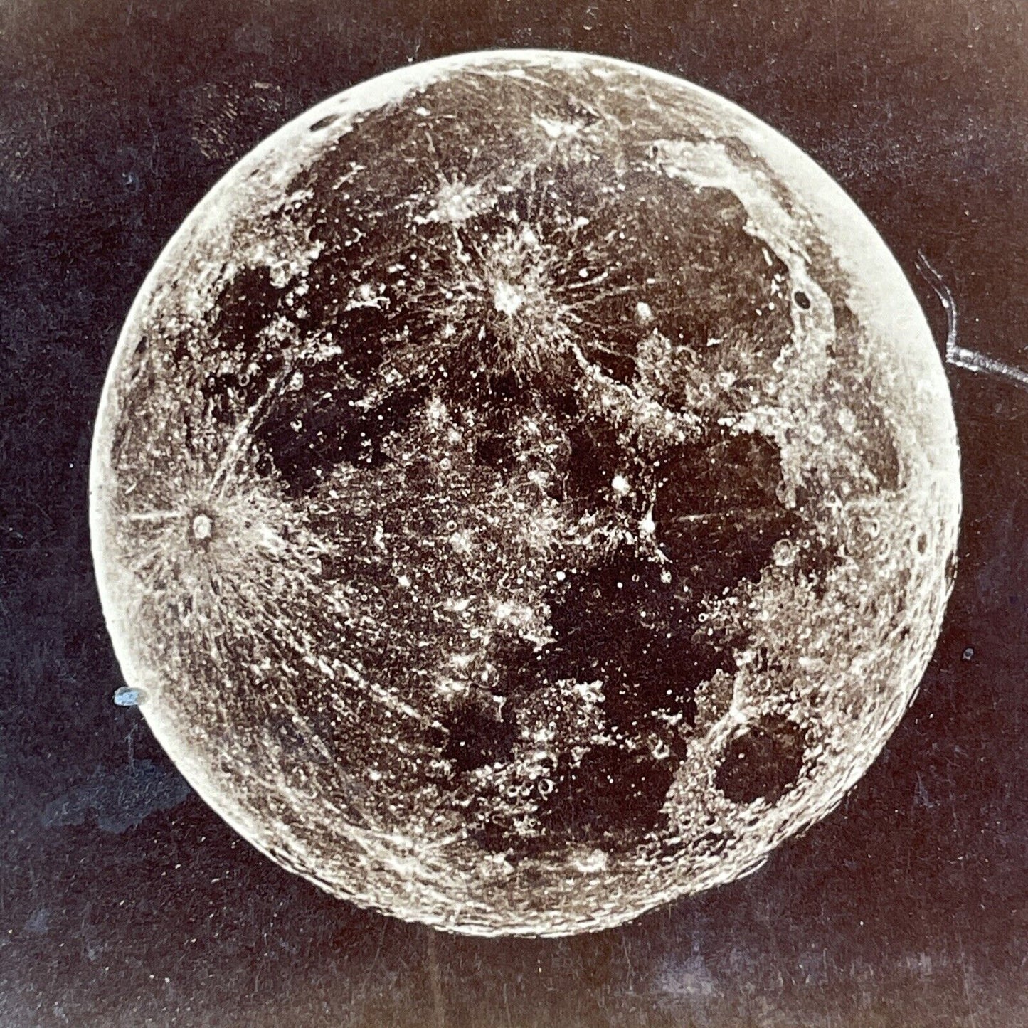 A Full Moon Stereoview (Photo Taken Over 2 Month Period) Antique c1880 X4108