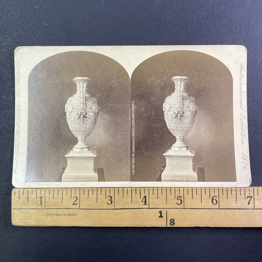 Tiffany & Co. Bryant Vase Display Stereoview Edward L Wilson Antique c1876 X1873