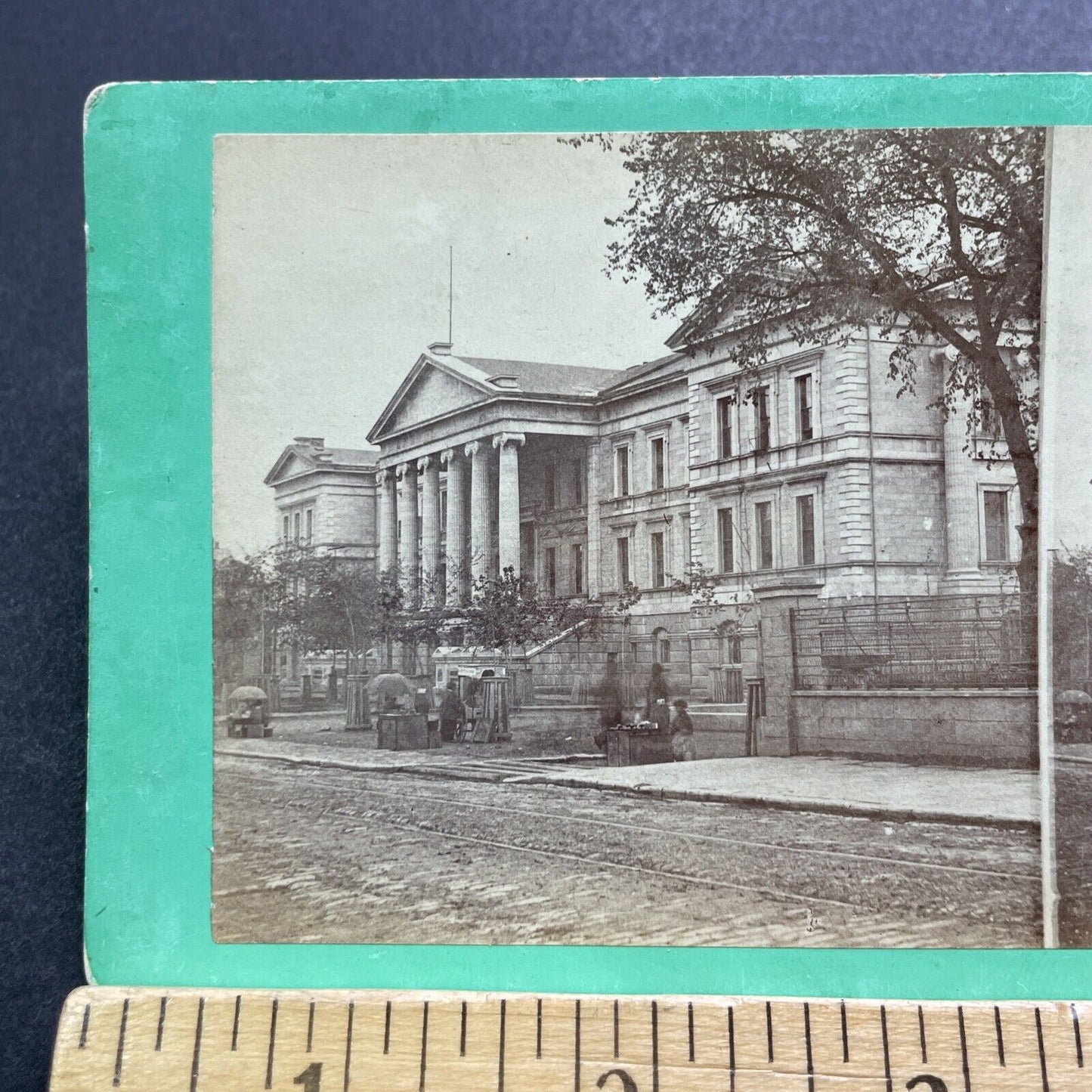 Antique 1860 Old Courthouse Old Montreal Quebec Stereoview Photo Card V3423