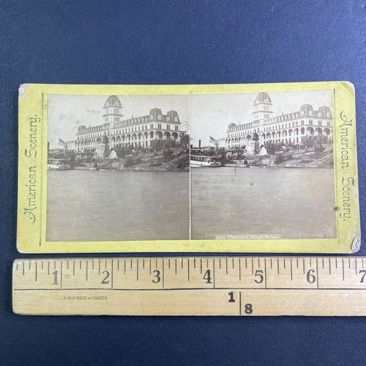 The Thousand Islands House Hotel Stereoview Alexandria Bay New York c1870s Y1205