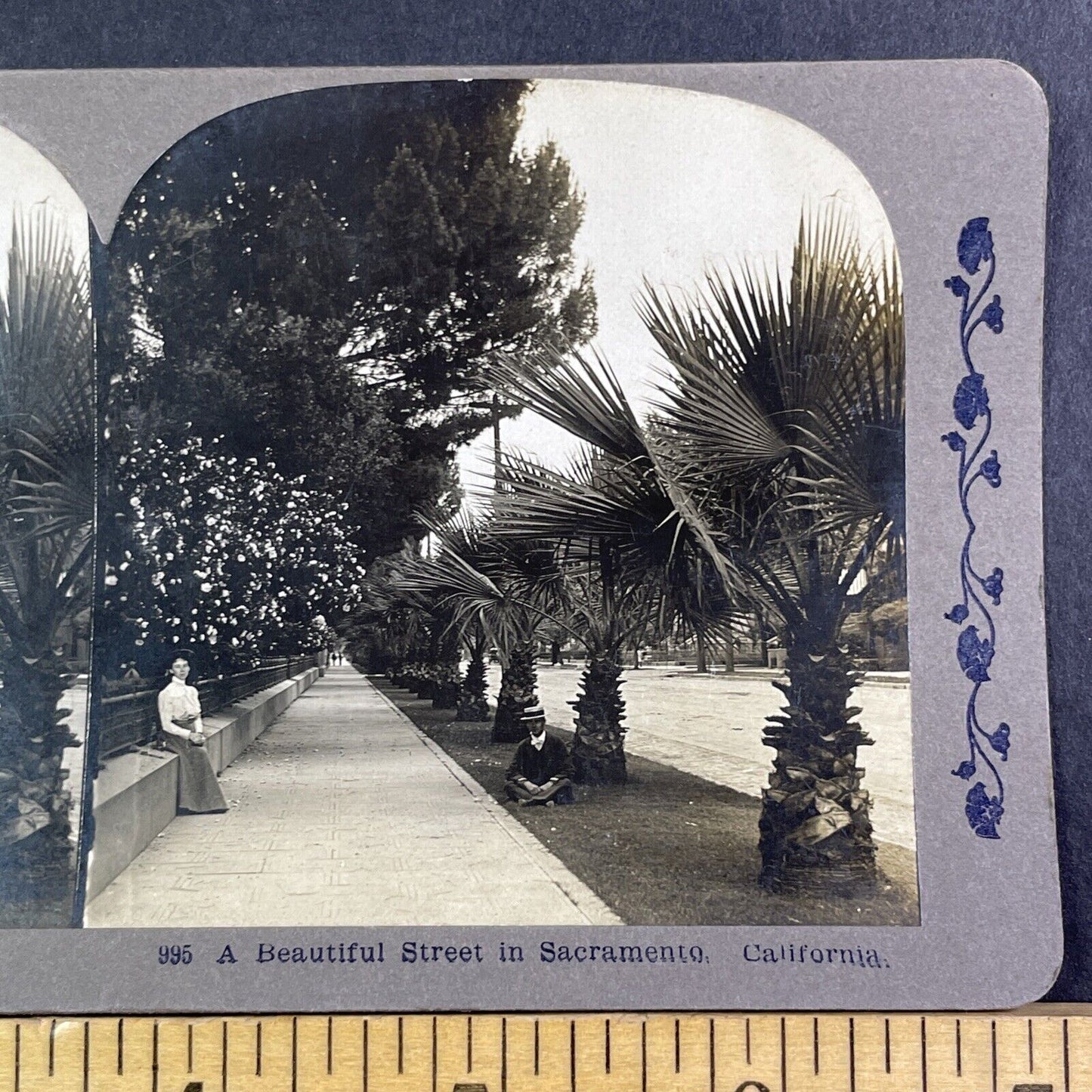 A Main Street In Sacramento California Stereoview Antique c1906 X2842