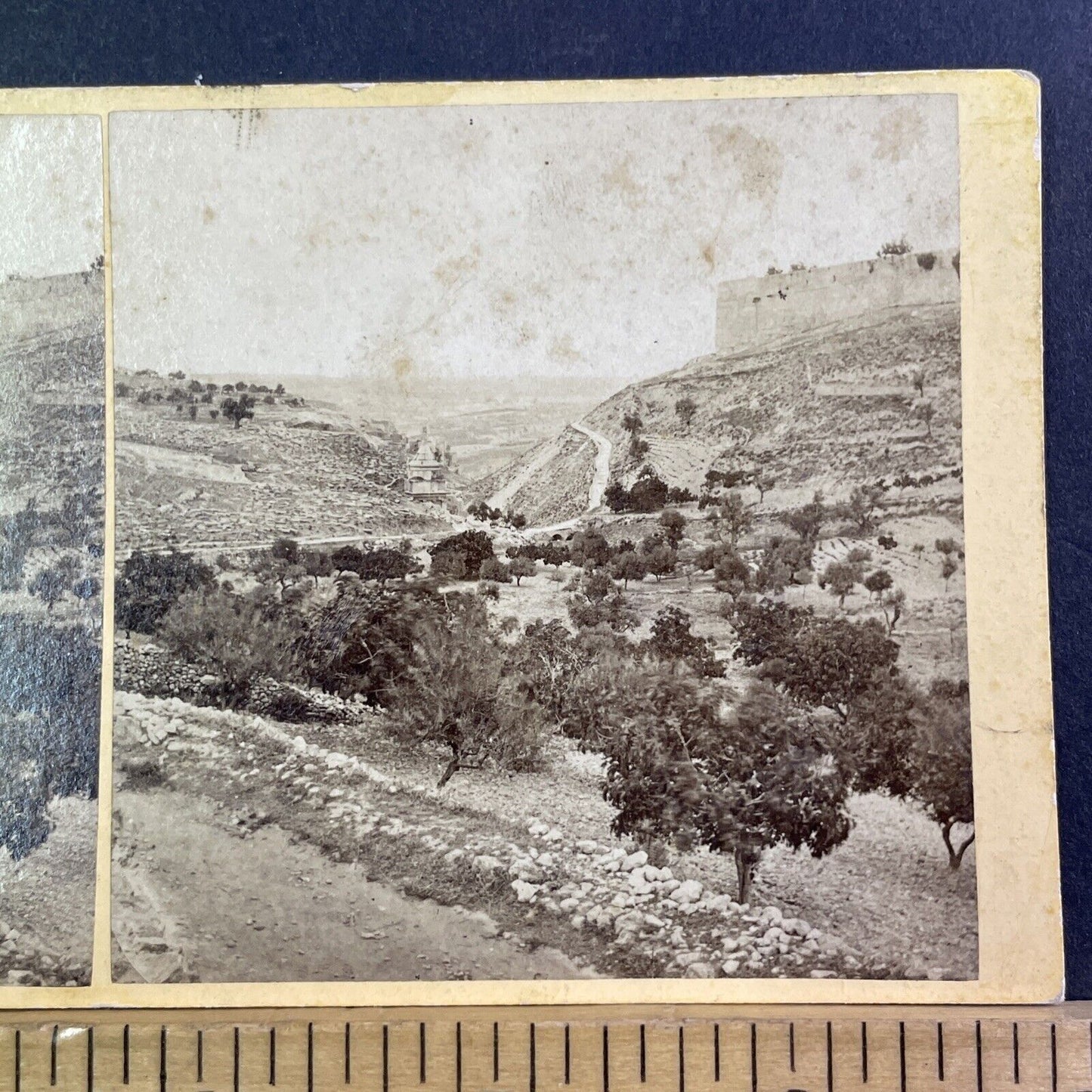 Valley Of Jerusalem Israel Stereoview Frank Mason Good Antique c1863 X1886