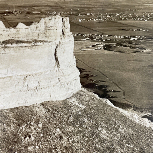 Antique 1910s Scotts Bluff Nebraska Town View Stereoview Photo Card P3718