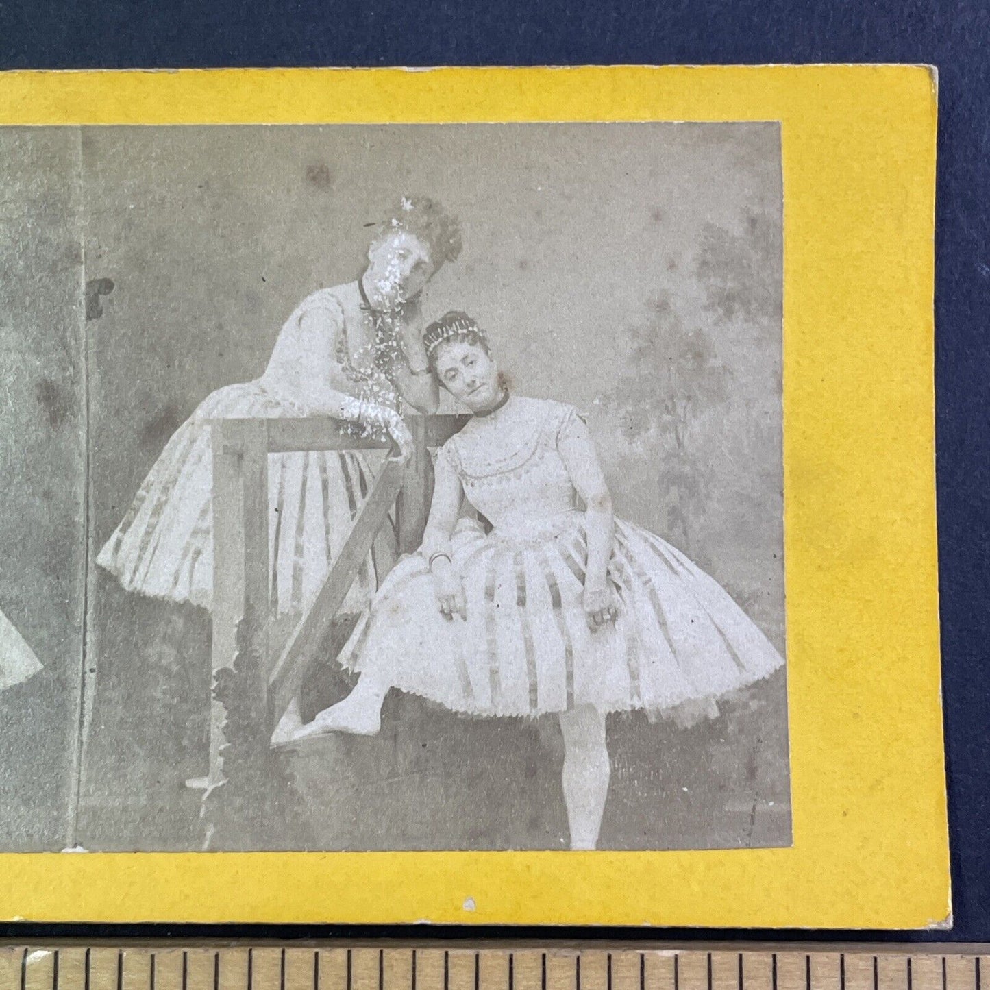 Paola Marie French Actress In Ballerina Comedy Stereoview Antique c1868 X3577