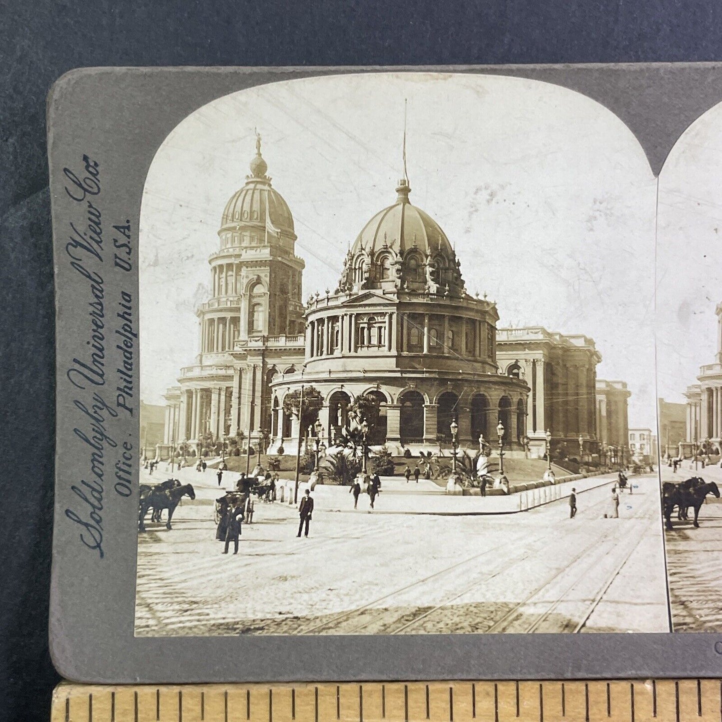 San Francisco Hall Of Records Stereoview Pre-Earthquake Antique c1905 X1599