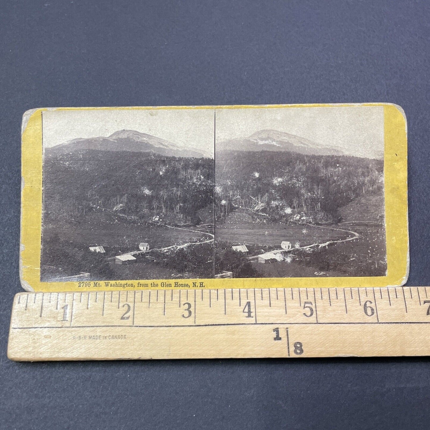 Antique 1869 Mount Washington SIGNED WILLIAM SAUNDERS Stereoview Photo Card 2025