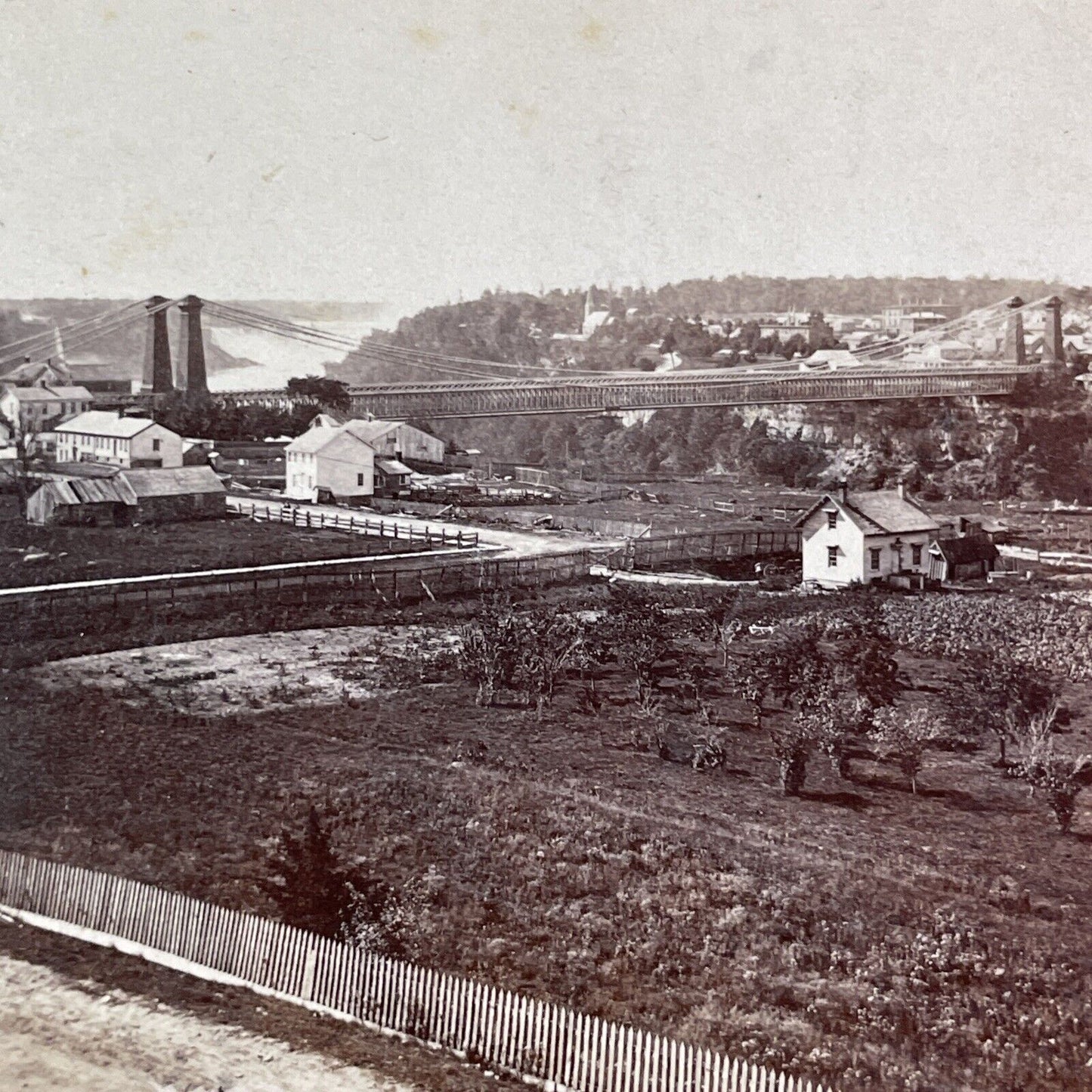 City of Niagara Falls Canada Stereoview George Curtis Antique c1870s Y2427