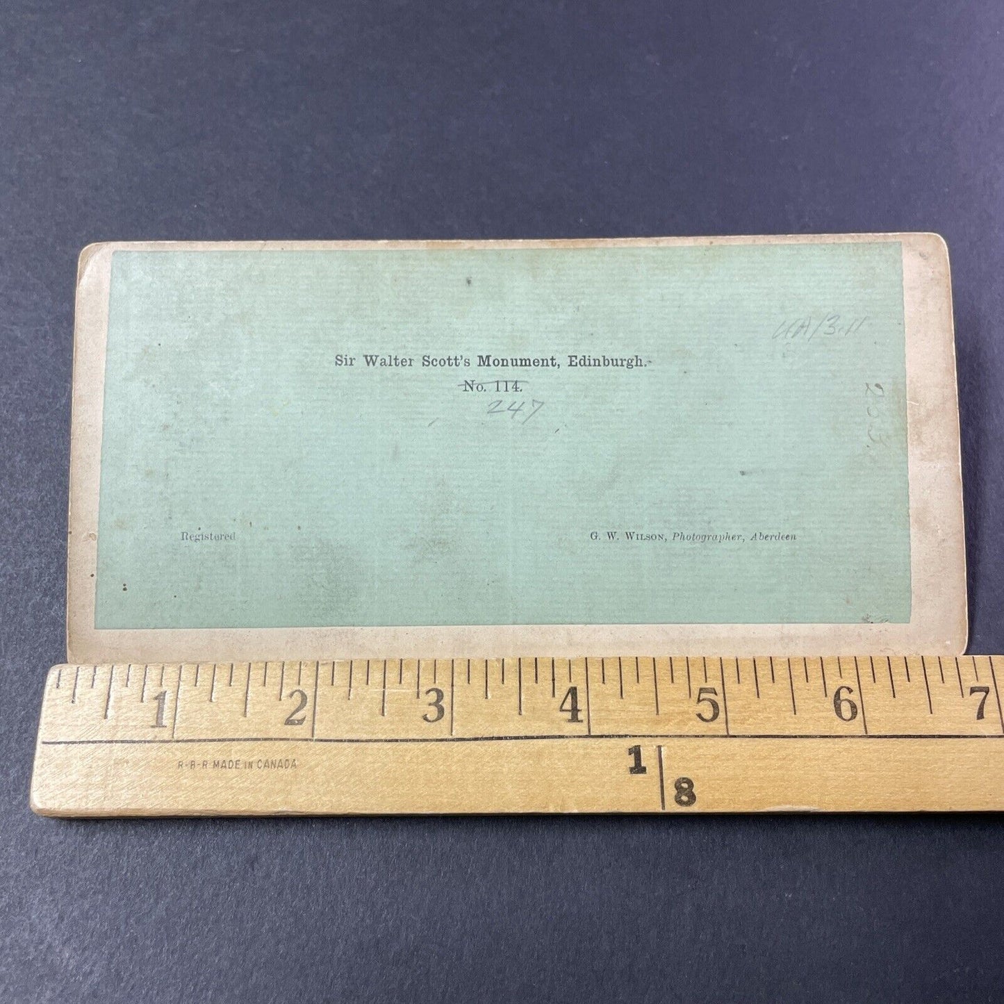 Antique 1870s Sir Walter Scotts Monument Edinburgh Stereoview Photo Card P381-12