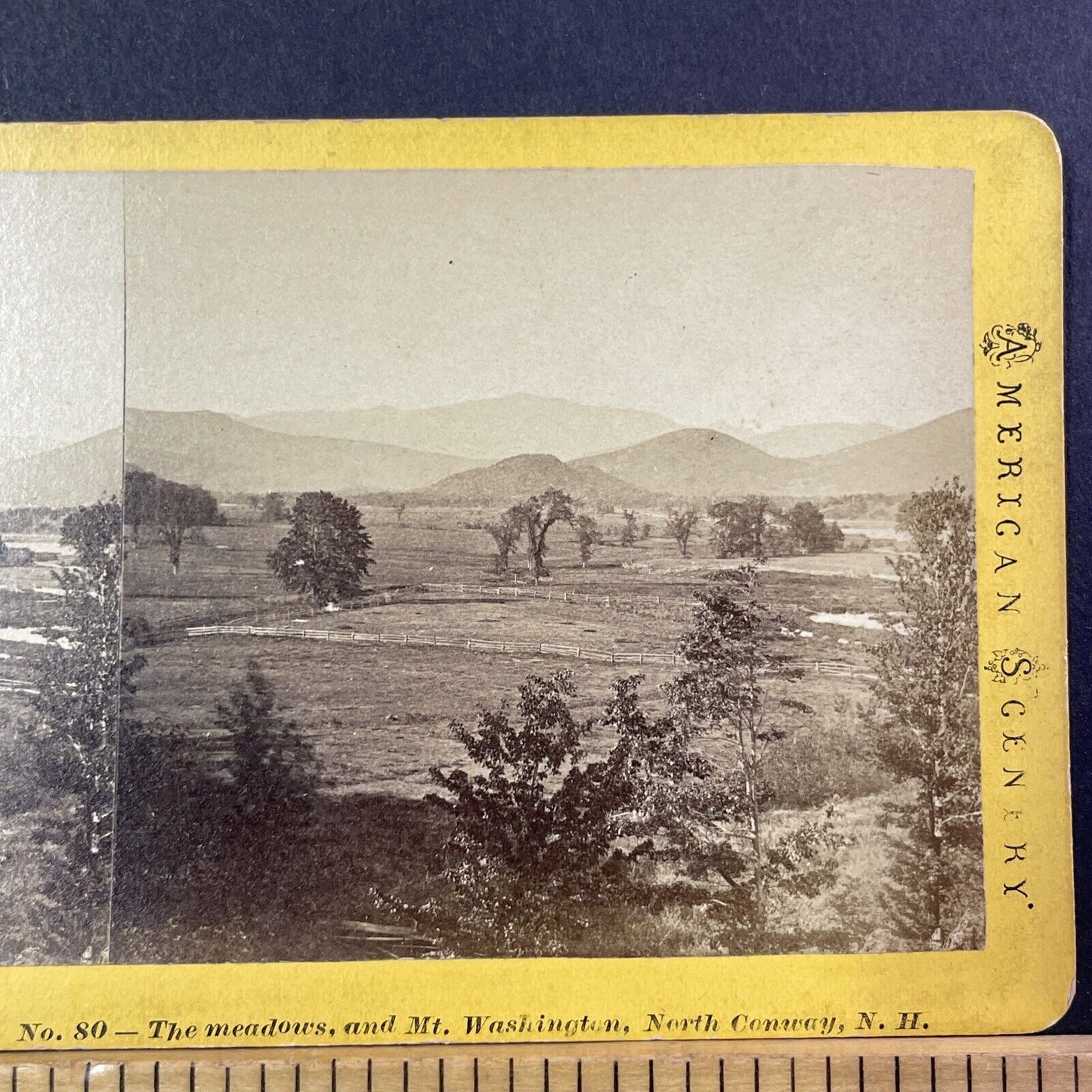 North Conway New Hampshire Stereoview Photo NW Pease Antique 1874 X871