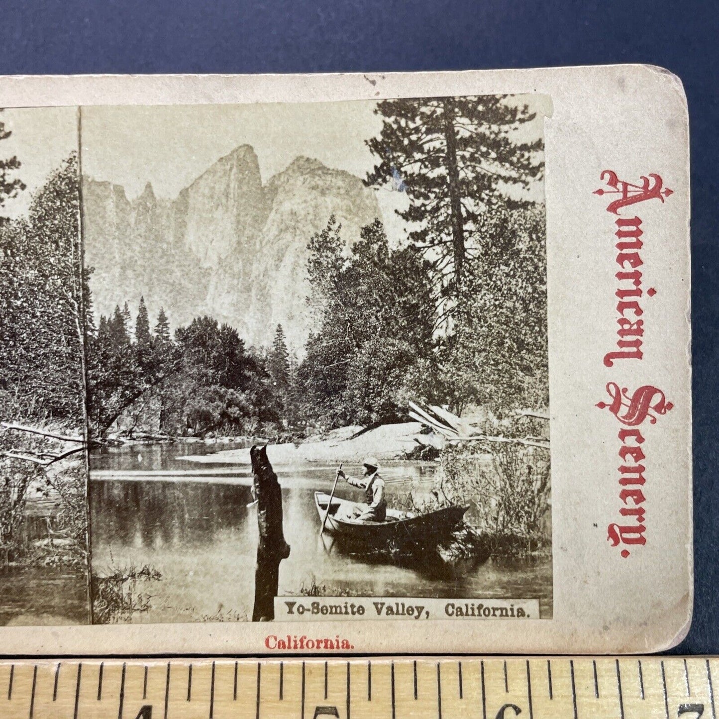 Antique 1880 John Muir At Cabin Yosemite California Stereoview Photo Card P3519