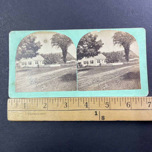 Farm House In Orford NH Stereoview Photo Card CB Cheney Antique c1875 X1223