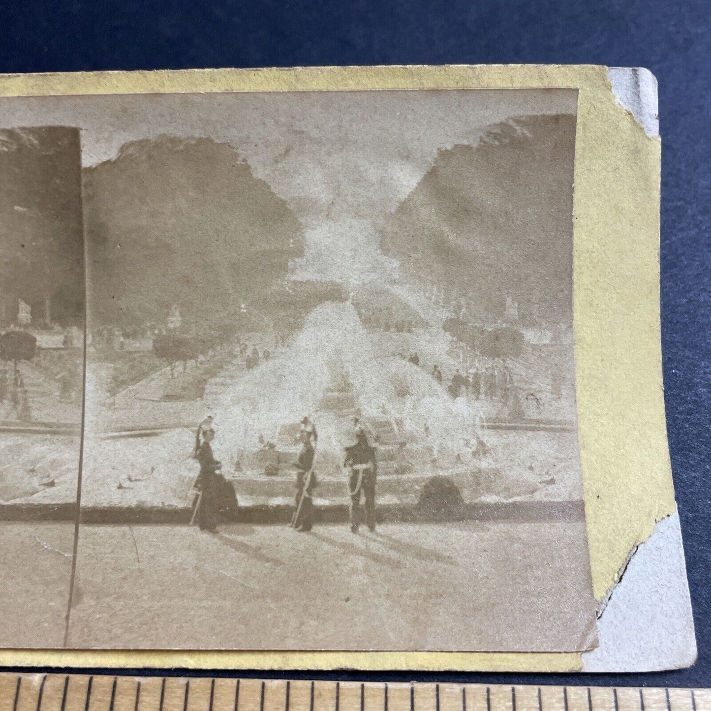 Antique 1870s French Soldiers Standing Guard Paris Stereoview Photo Card P5211