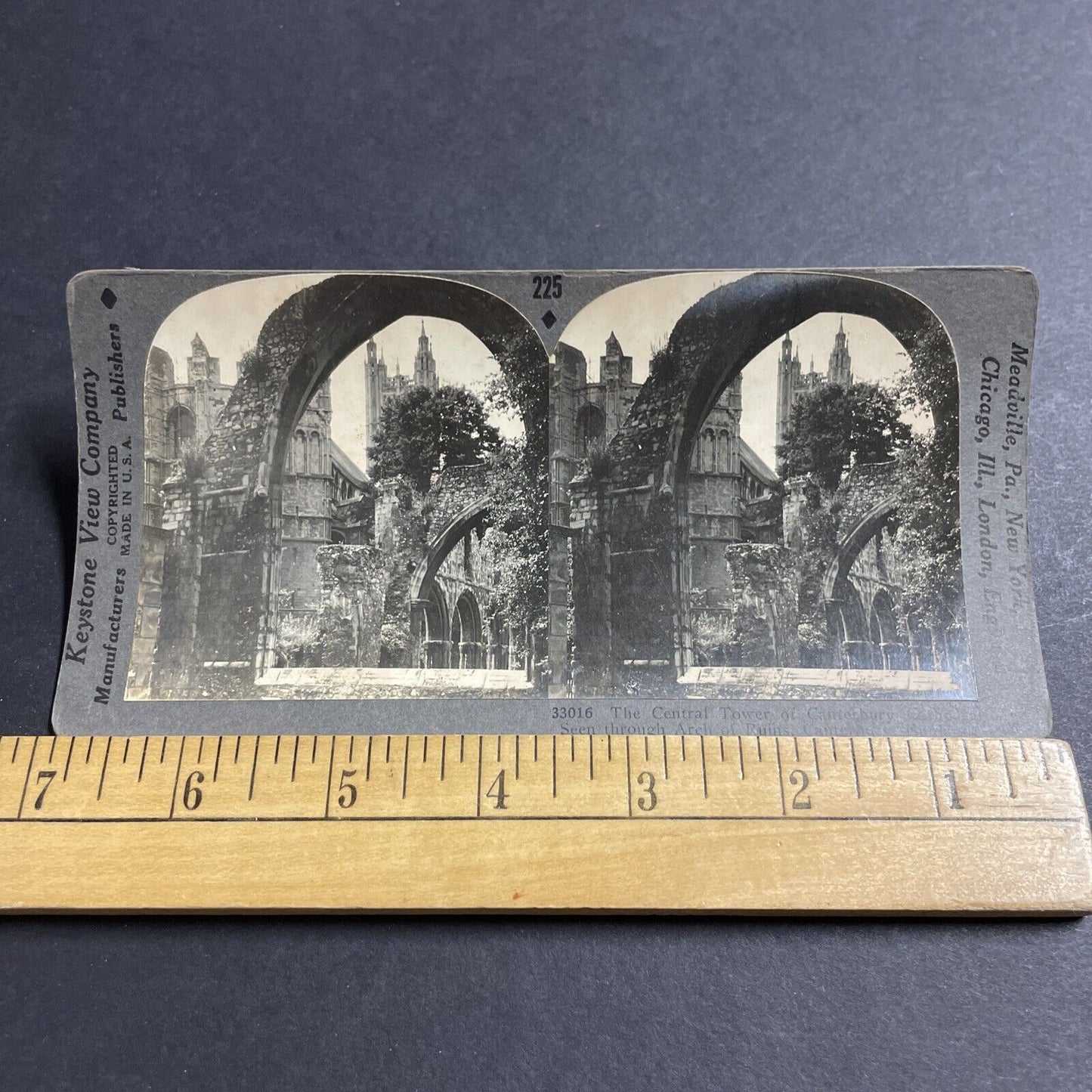 Antique 1930s Canterbury Cathedral England UK Stereoview Photo Card P5013