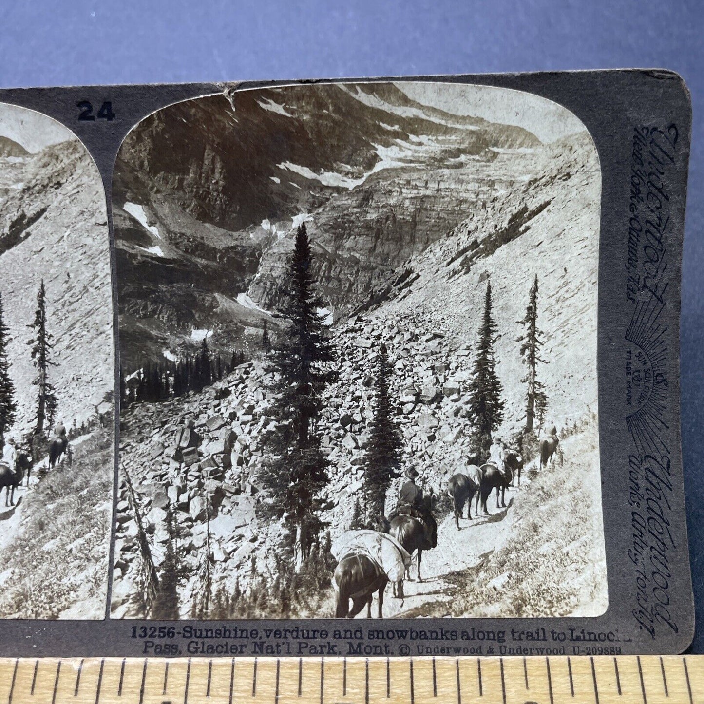 Antique 1890s Gold Prospectors West Glacier Montana Stereoview Photo Card P2370