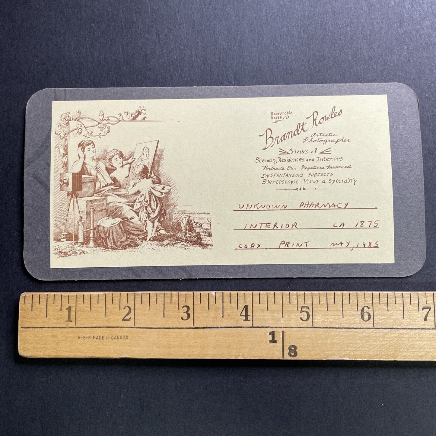 Vintage 1985 Interior Of An 1875 Pharmacy Stereoview Photo Card P1619