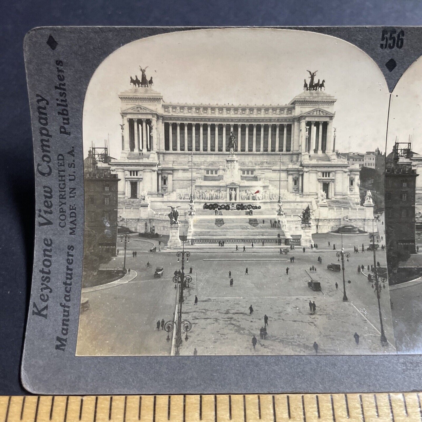 Antique 1930s Tomb Of Unknown Soldier Rome Italy Stereoview Photo Card P4971