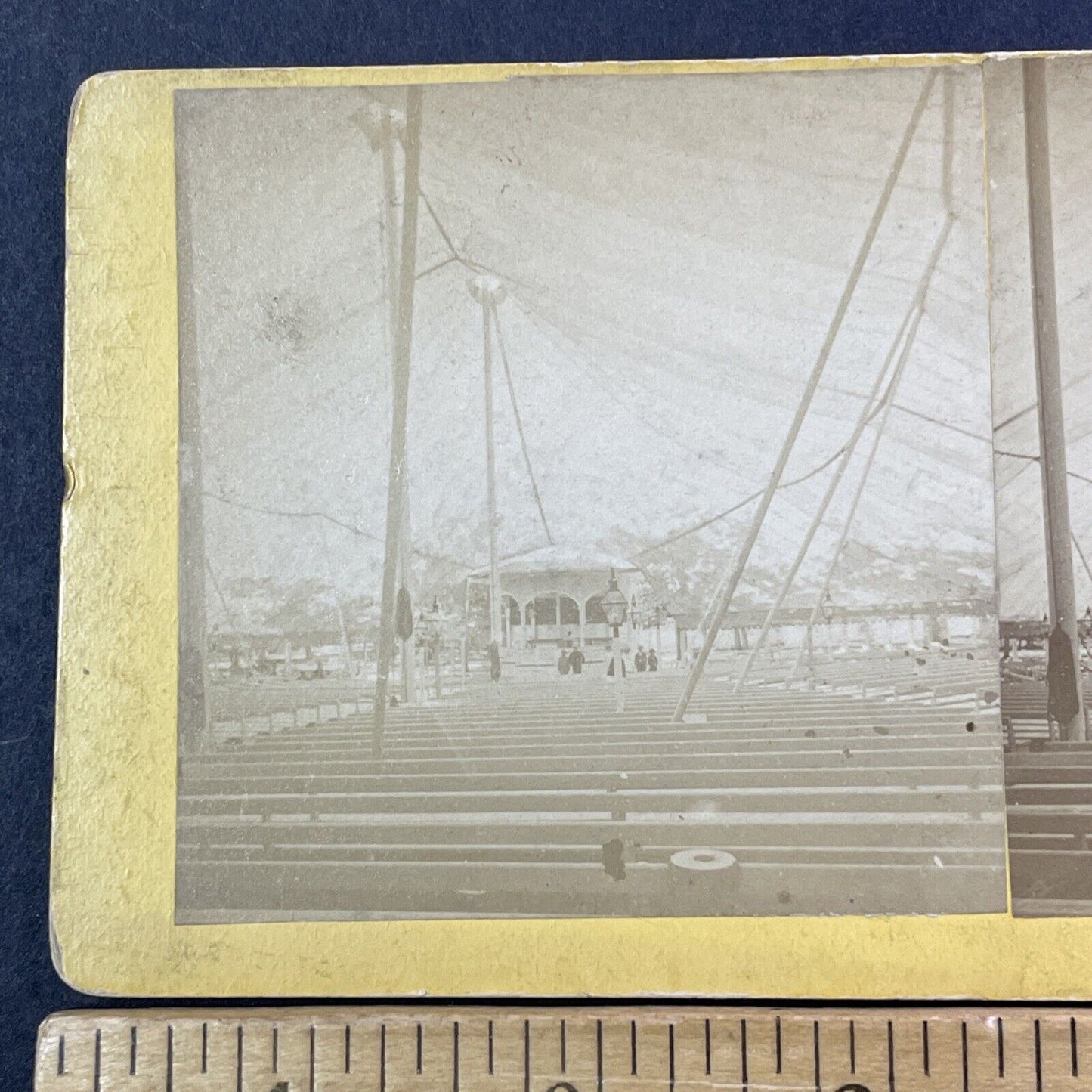 Tabernacle Tent Martha's Vineyard Stereoview Photo CH Shute Antique c1874 X1224