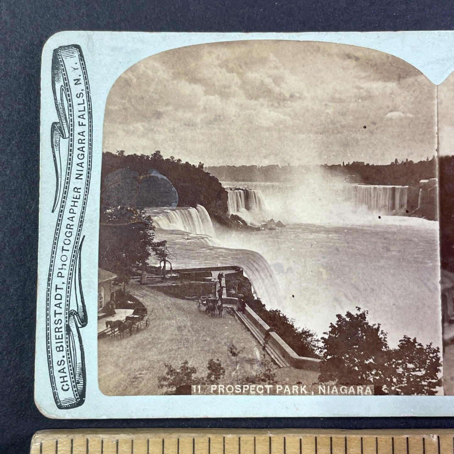 Prospect Park Niagara Falls New York Stereoview  Charles Bierstadt c1870s Y1831