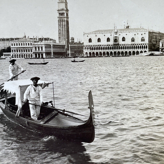 Antique 1910s The Jail Prison In Venice Italy Stereoview Photo Card P2729