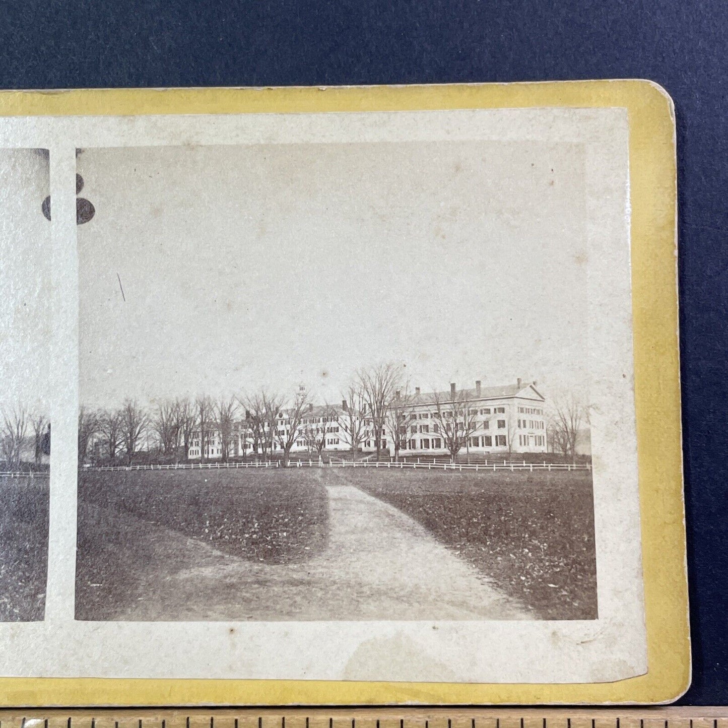 Dartmouth College Hanover NH Stereoview Photo Card HO Bly Antique c1870 X942