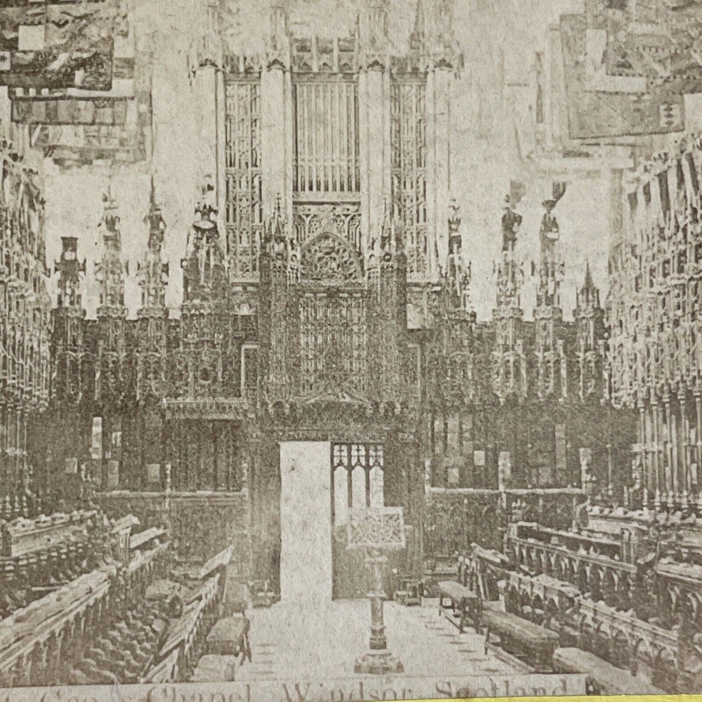 Antique 1870s St. George's Chapel Windsor England Stereoview Photo Card P4143